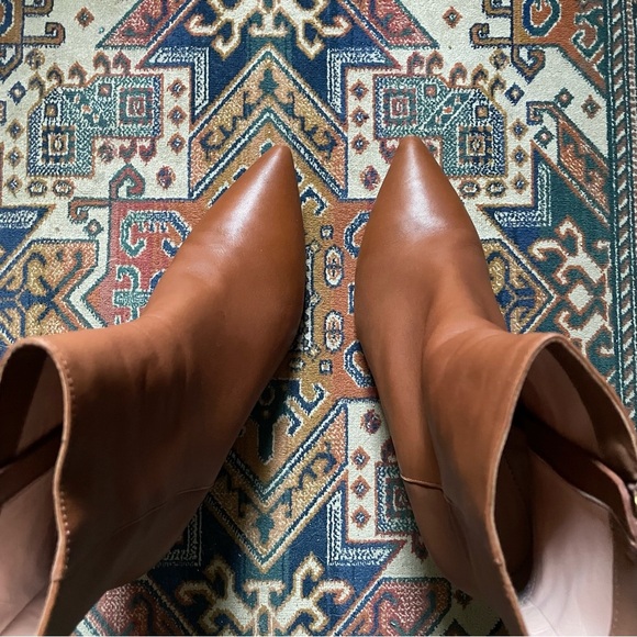 J. Crew Pointed-toe Sadie boots in leather in Warm Sepia - Picture 3 of 7